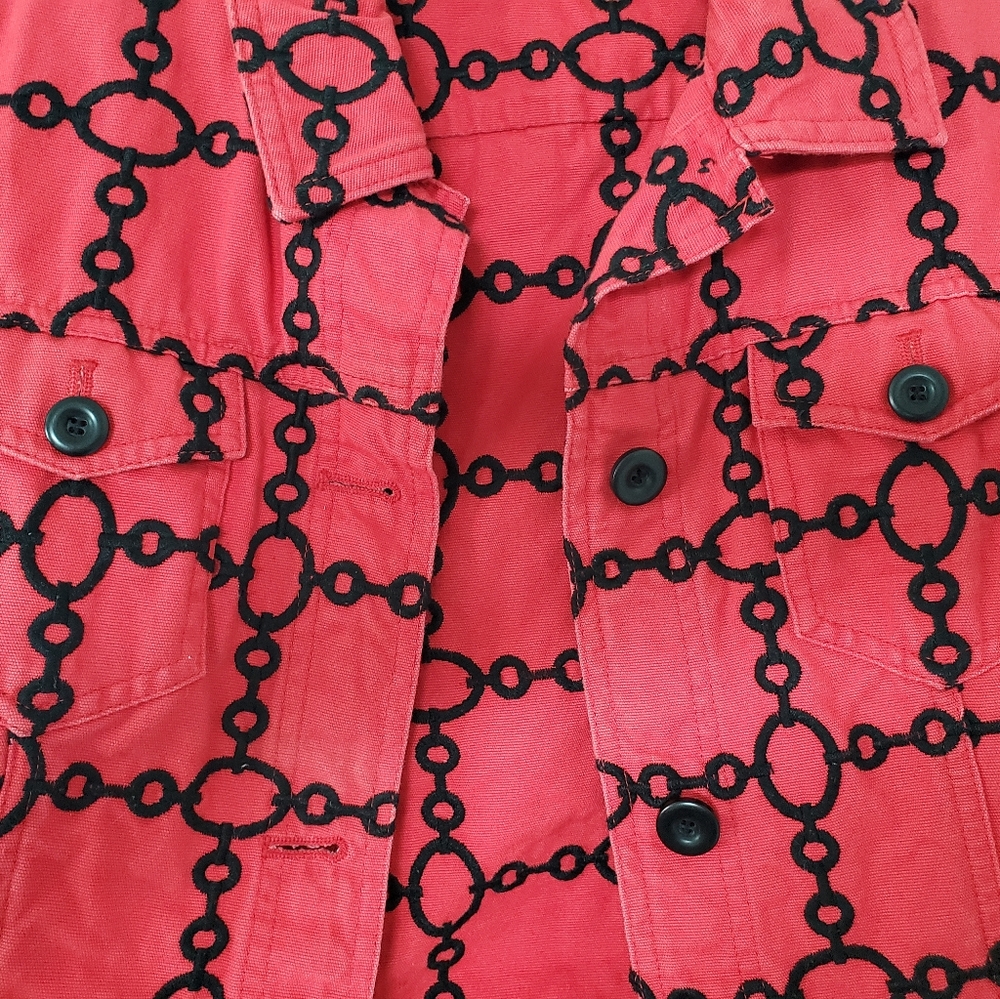 Unique Patterned Jean Jacket - Picture 4 of 10